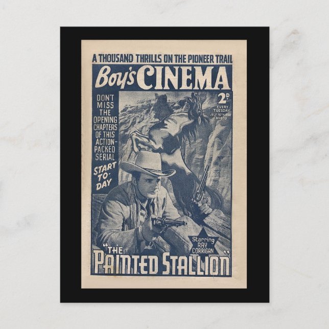 Boys Cinema 1938 - The Pawarded Stallion Vykort (Framsida)