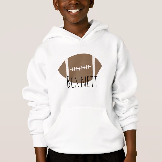 Boys Classic Simple Football T Shirt (Framsida)