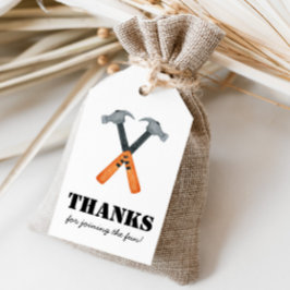 Boys Construction Builder Giveaway Favor Presentetikett