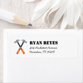 Boys Construction Builder Returadressetikett Returadress Etikett
