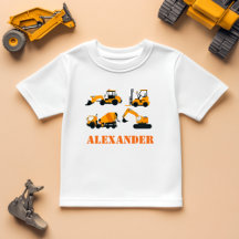 Boys Construction Fordon Personlig T-shirt