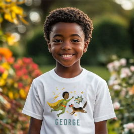 Boys Coola Action Superhjälte och Hund Kids T Shirt