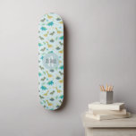 Boys Coola Blue Dinosaur Mönster Kids Mini Skateboard Bräda 18,5 Cm<br><div class="desc">Den här moderna och coola skateboard-designen har en dinosaur mönster,  med en t-rex och triceratops-utskrift på blå bakgrund,  och kan vara personlig med dina pojkar namn och monogram. Perfektens dino-gåva till alla skateboard-entusiaster.</div>