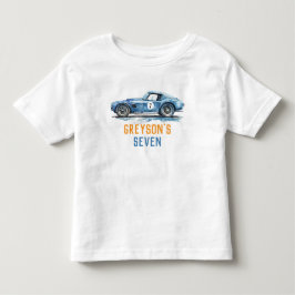 Boys Coola Blue Tävla Car Barns födelsedag T Shirt