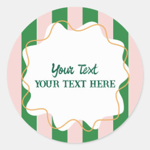 Boys Coola Modern Colorful Rand Födelsedagsfest Runt Klistermärke