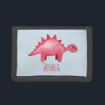 Boys Coola Red Watercolor Dinosaur och Namn Kids<br><div class="desc">Den här fina designen har en handmålad röd vattenfärgsdinosauer med en strimlad bakgrund och kan vara personlig med din pojkes namn. Perfekt för alla dinosaurier som älskar barn först. Ta en titt på vår butik för andra fantastiska formgivningar!</div>
