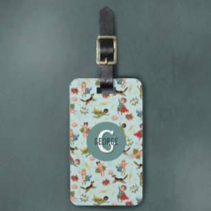 Boys Coola Superhjälte Monogram och Namn Kids Bagagebricka