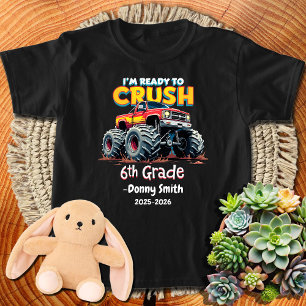 Boys Crush 6e Klass Monster Lastbil Back to school T Shirt