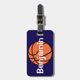 Boys Cute Blue Basketball Sports Kids Bagagebricka