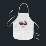 Boys Cute Blue Construction Cement Mixer Tecknad Barnförkläde<br><div class="desc">Den här söta och moderna barnkonstruktionen har en blå cementblandartecknad och ett ställe som gör att du kan lägga till dina pojkar namn i vit typografi. Perfekt för nån som drömmer om att vara byggare!</div>