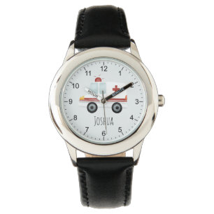 Boys Cute Blue Doktor Ambulance Kids Armbandsur