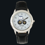 Boys Cute Blue Farm Tractor Kids Watch Armbandsur<br><div class="desc">Den här söta och moderna barnklockan har en blå jordbrukstraktor och kan vara personlig med dina pojkar namn. Med tydliga och lättlästa siffror är denna "första" klocka underbar för barn eller småbarn när man börjar lära sig tiden. Den perfekt jordbrukstemannatade utformningen för er lilla!</div>