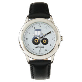 Boys Cute Blue Farm Tractor Kids Watch Armbandsur