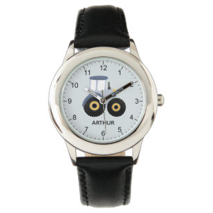 Boys Cute Blue Farm Tractor Kids Watch Armbandsur