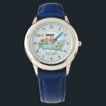 Boys Cute Blue Nautical Ocean Boat Kids Armbandsur<br><div class="desc">Den här söta nautiska barnen har en modern båtillustration och kan vara personlig med pojkens namn. Perfekten är en modern och vismisk gåva till alla småbarn,  barn eller hav älskare!</div>