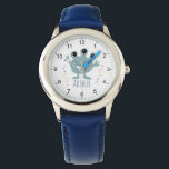 Boys Cute Blue Space Alien Tecknad Kids Armbandsur<br><div class="desc">Den här söta och moderna barnklockan har en blå rymdfrämmande tecknad och kan vara personlig med dina pojkar namn. Med tydliga och lättlästa siffror är denna "första" klocka underbar för barn eller småbarn när man börjar lära sig tiden. Den galaxtematiska designen för din lilla perfekt!</div>