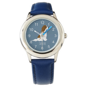 Boys Cute Blue Springer Spanska Hund Kids Armbandsur