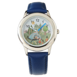 Boys Cute Camping utomhus Forest Bear Armbandsur