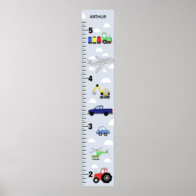 Boys Cute Car Lastbil Traactor Transport Growth Di Poster (Framsidan)