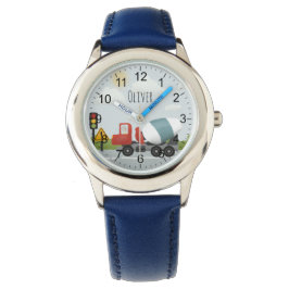 Boys Cute Cement Mixer på gatubarn Armbandsur