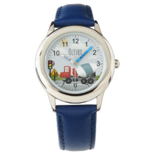 Boys Cute Cement Mixer på gatubarn Armbandsur