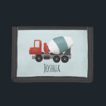 Boys Cute Construction Concreer Mixer och Namn<br><div class="desc">Den här söta och moderna barnens byggplånbok har en röd och blå betongblandare och en ställe för dig att lägga till ditt barns namn. Perfekt för nån liten pojke som drömmer om att vara byggare!</div>