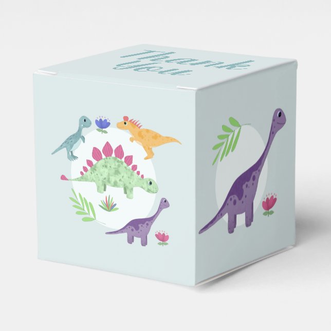 Boys Cute Dinosaur T-Rex Baby Shower Presentaskar (Framsidan Sidan)