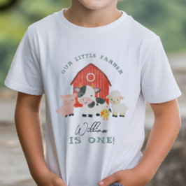 Boys Cute Farm Animal Kids Birthday T Shirt