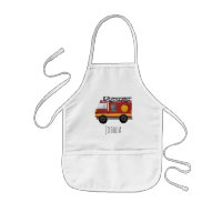 Boys Cute Fireman Fire Engine Lastbil och Namn
