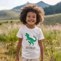 Boys Cute Grönt Dinosaur T-Rex Kids