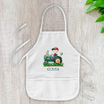 Boys Cute Grönt Tractor Personlig Barnförkläde<br><div class="desc">Konstruktion för personlig pojkars söta grönt</div>
