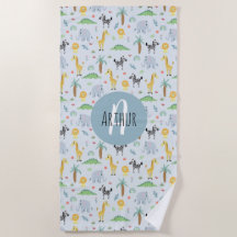 Boys Cute Jungle Safari Animals Zebra Kids