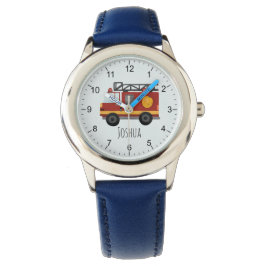 Boys Cute Modern Fire Engine Lastbil Kids Armbandsur