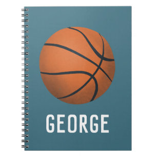 Boys Cute och Modern Blue Basketball Kids School Anteckningsbok