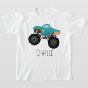 Boys Cute och Modern Blue Lastbil T Shirt