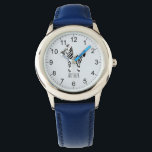 Boys Cute och Modern Safari Zebra och Namn Kids Armbandsur<br><div class="desc">Den här söta moderna barnklockan har en zebra tecknad och kan vara personlig med dina pojkar namn. Med tydliga och lättlästa siffror är denna "första" klocka underbar för barn eller småbarn när man börjar lära sig tiden. Den perfekt djungelns safari-temat design för din lilla!</div>