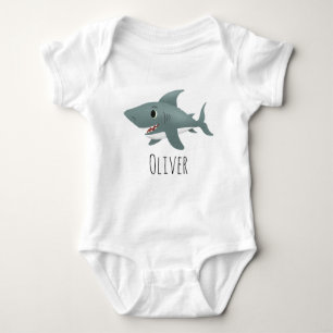 Boys Cute och Whimsique Blue Ocean Shark T Shirt