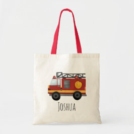 Boys Cute Red Fireman Fire Engine Kids Tygkasse