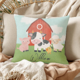 Boys Cute Rustic Boskap Kids Kudde