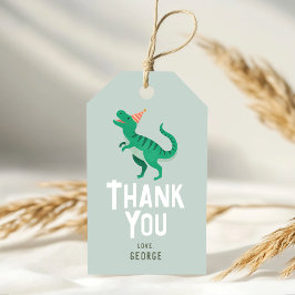 Boys Cute T-Rex Jungle Dinosaur Birthday Favor Presentetikett