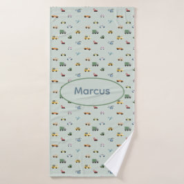 Boys Cute Transport Car Mönster monogram Kids