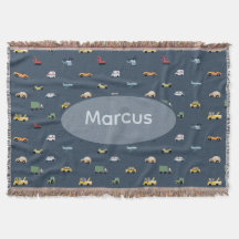 Boys Cute Transport Car Mönster monogram Kids