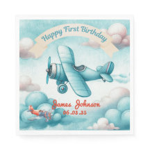 Boys Cute Travel Airplane Barns födelsedag Anpassn