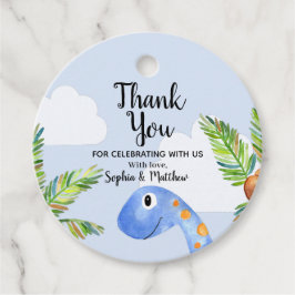 Boys Cute Watercolor Dinosaur Jungle Baby Shower Gåvor Etiketter