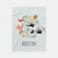 Boys Cute Woodland Forest Animals Fox Namn Kids