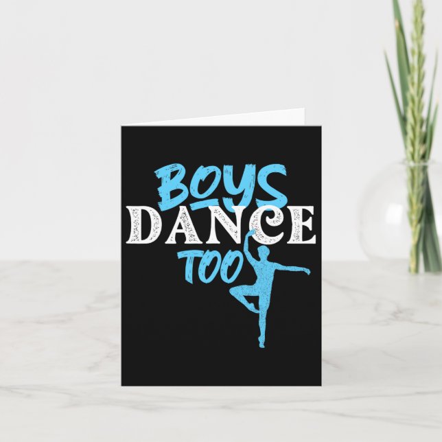 Boys Dance också - Barre Danseur Male Ballet Dance Kort (Framsida)
