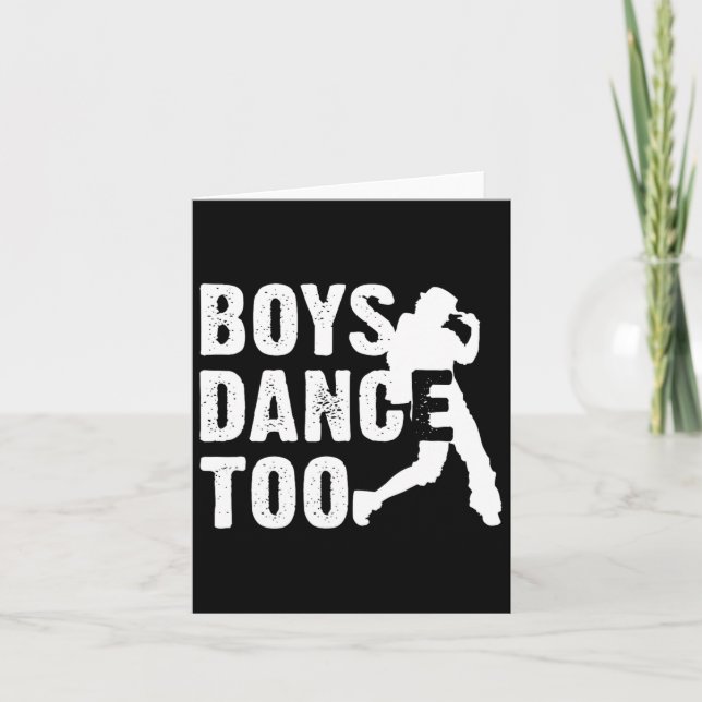 Boys Dance to Coola Dancing Dancer Gift Shirt Kort (Framsida)