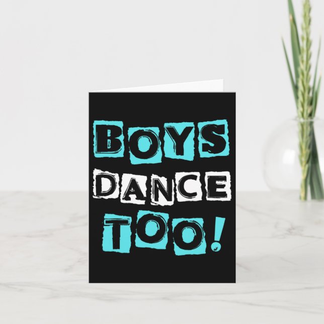 Boys Dance to Trendig Block Tont Tap Ballet Dancer Kort (Framsida)