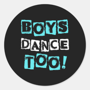 Boys Dance to Trendig Block Tont Tap Ballet Dancer Runt Klistermärke