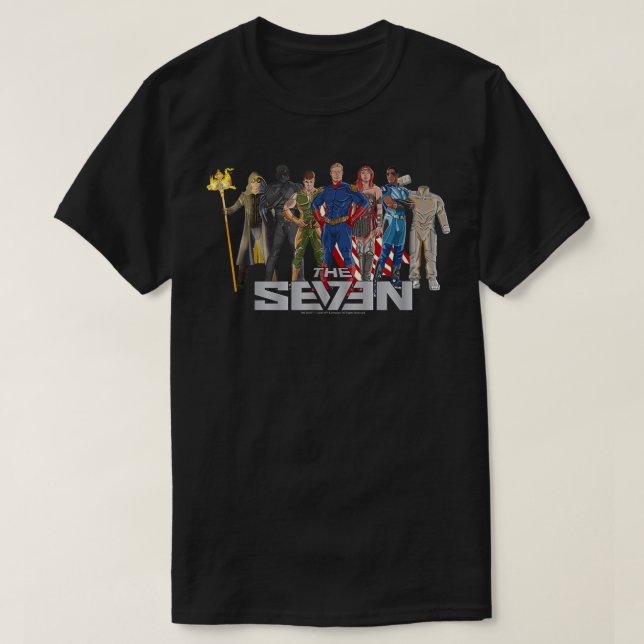 Boys de sju Tecknaderna  T Shirt (Design framsida)